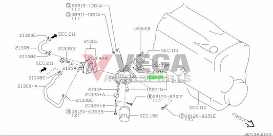 Oil Cooler Pressure Relief Valve To Suit Nissan Skyline R32 / R33 R34 Gtr 15241-17F0A Engine