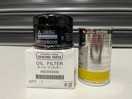 Oil Filter And Flush Combo To Suit Mitsubishi Lancer Evolution 4-9 Engine