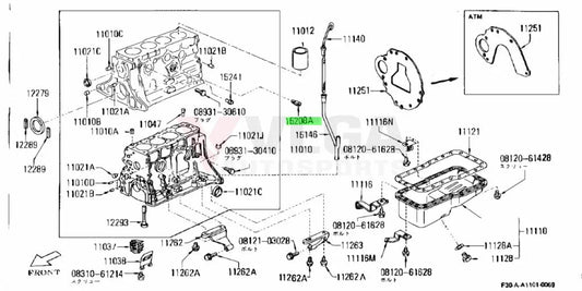 Oil Filter Stud Engine Block To Suit Nissan Rb/Sr Without Heat Exchanger Or Extension Housing