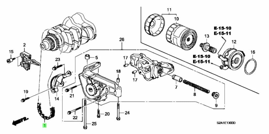 Oil Pump Chain (Oem) To Suit Honda K20 & F20C Engines 13441-Pcx-004 Engine