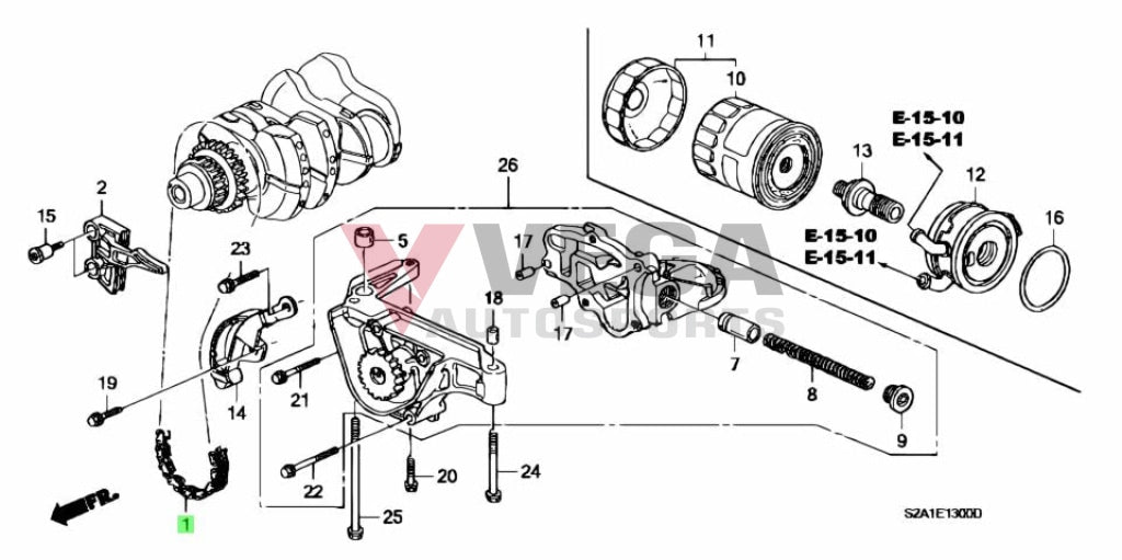 Oil Pump Chain (Oem) To Suit Honda K20 & F20C Engines 13441-Pcx-004 Engine