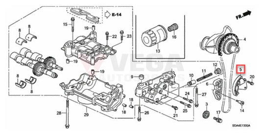 Oil Pump Chain Tensioner To Suit Honda K20/K24 Engines 13450-Raa-A02 Engine