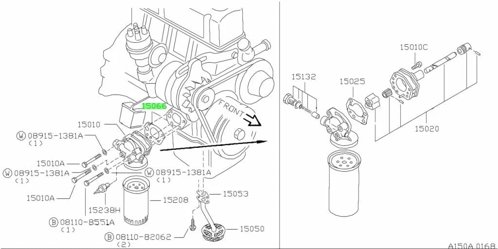 Oil Pump To Block Gasket Suit Datsun A Series Engine 15066-H1001
