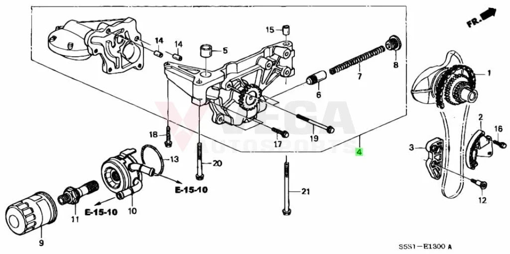 Oil Pump To Suit Honda K20A 15100-Prb-A01 Engine