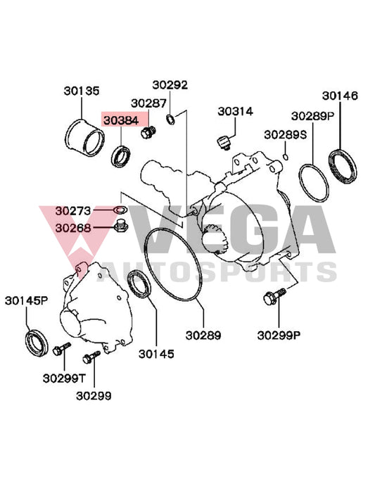 Oil Seal Transfer Case Output Shaft To Suit Mitsubishi Lancer Evolution 4 / 5 6 Mr983368