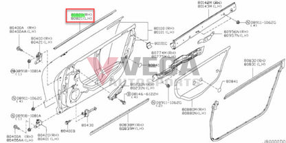 Outer Belt Mould Set (Rhs & Lhs) To Suit Nissan R35 Gtr 80820-Jf00A / 80821-Jf00A Body Mouldings