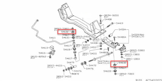 Outer Stabiliser Rod Washer (2-Piece) to suit Datsun Sunny Truck B120 E6113-33P00 Steering and Suspension