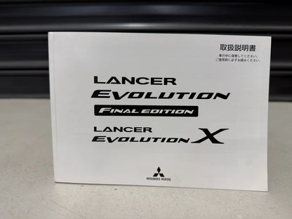 Owners Manual to suit Mitsubishi Evolution 10 Final Edition - Vega Autosports