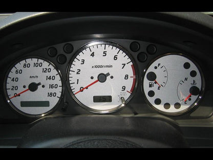 Instrument Cluster Panel (Black, Plated Rings) to suit Nissan Silvia S15 - Vega Autosports