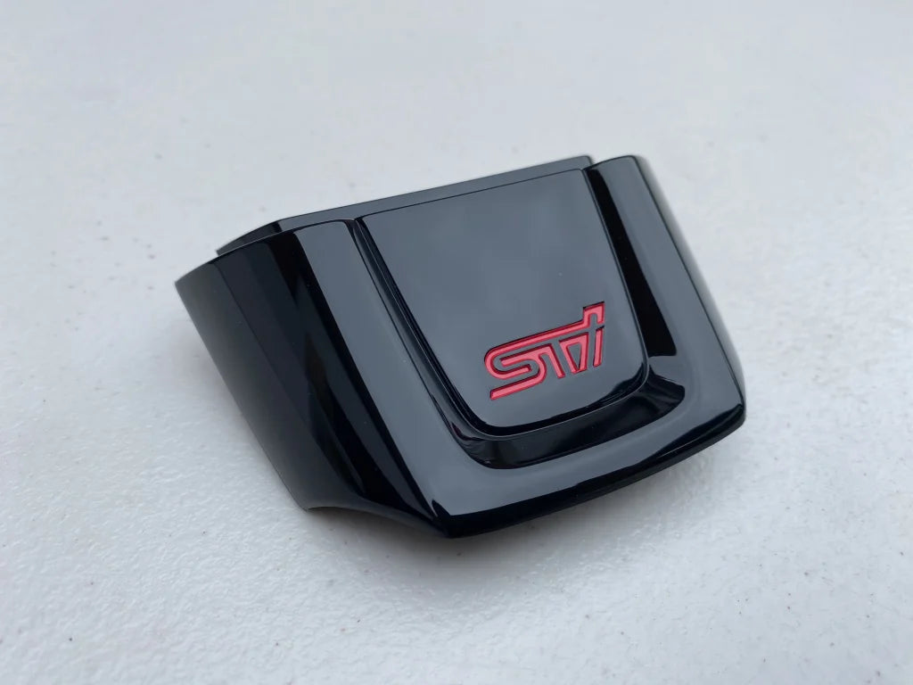 Piano Black Lower Steering Wheel Trim w/ STI Logo to suit Subaru WRX STI VAF - Vega Autosports