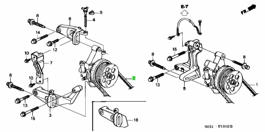 Power Steering Belt To Suit Honda Civic Type R Ek9 / Integra Dc2 B18 56992-P72-506 And Suspension