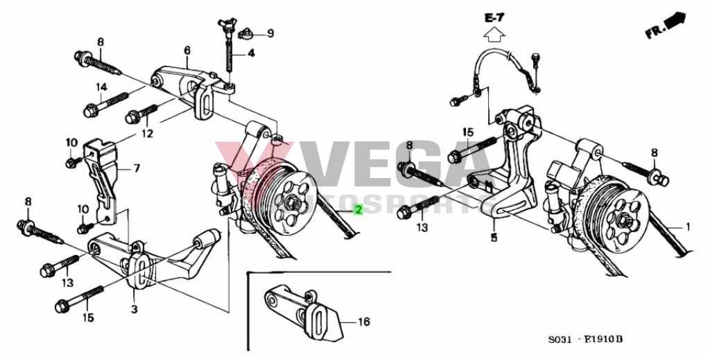 Power Steering Belt To Suit Honda Civic Type R Ek9 / Integra Dc2 B18 56992-P72-506 And Suspension