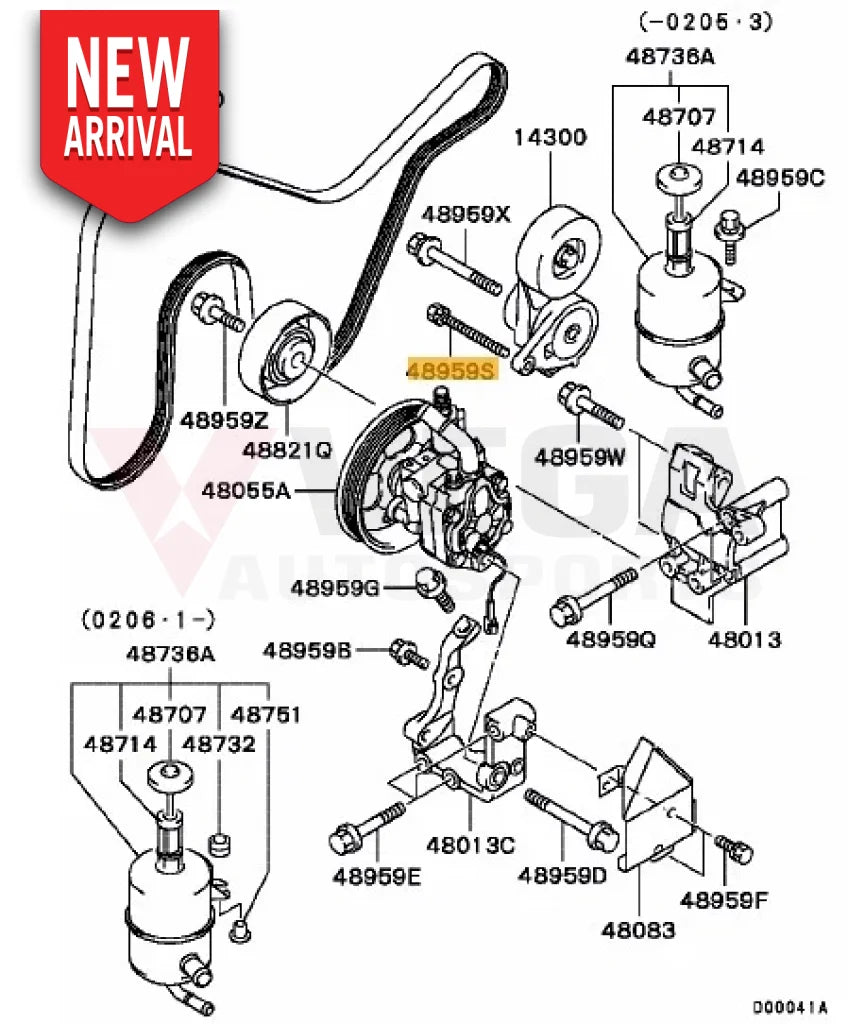 Power Steering Oil Pump Bolt (M8x80mm) to suit Mitsubishi Lancer Evolution 7 / 8 / 9 CT9A MF140241 - Nuts / Bolts