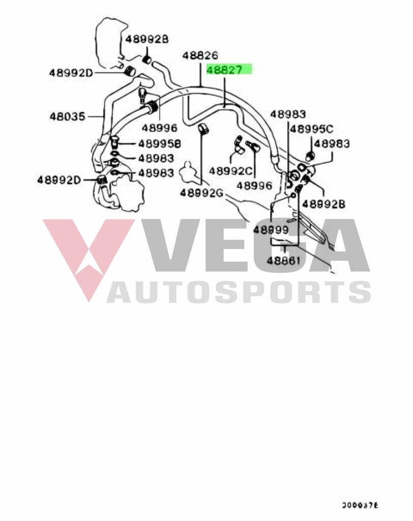 Power Steering Oil Return Hose To Suit Mitsubishi Lancer Evolution 7 / 8 9 Ct9A Ct9W Mr961422 And
