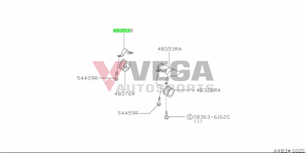 Power Steering Rack Bracket RHS to suit Nissan Silvia S13 / 180SX 54449-35F01 Steering and Suspension