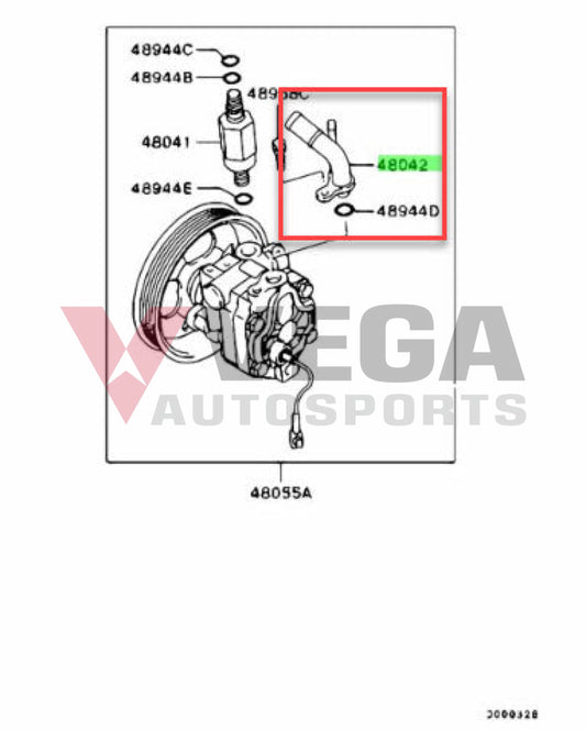 Power Steering Suction Fitting To Suit Mitsubishi Lancer Evolution 7 / 8 9 Mr961069 And Suspension