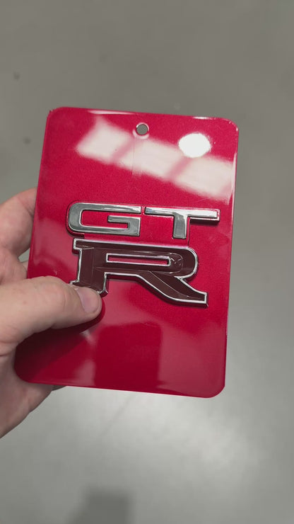 GTR Boot Lid Badge (Replica) to suit Nissan Skyline R32 GTR (Red Pearl AH3)