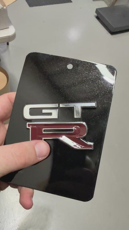 GTR Boot Lid Badge (Replica) to suit Nissan Skyline R32 GTR (Black Pearl 732)