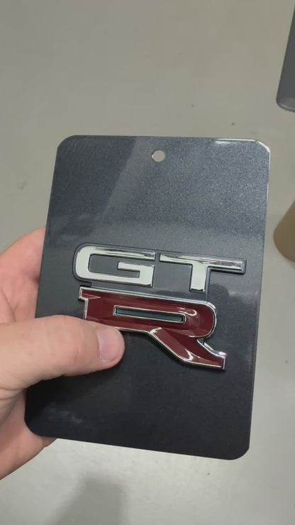 GTR Boot Lid Badge (Replica) to suit Nissan Skyline R32 GTR (Gunmetal Grey KH2)