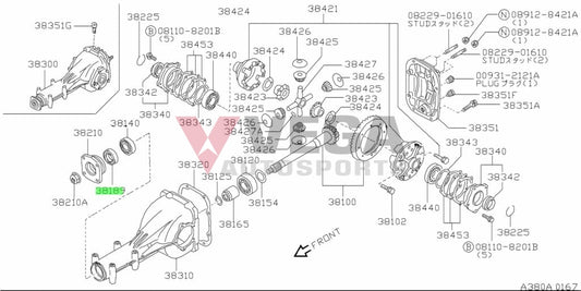 R200 Rear Different Pinion Shaft Seal (C8189-21G00) To Suit Nissan