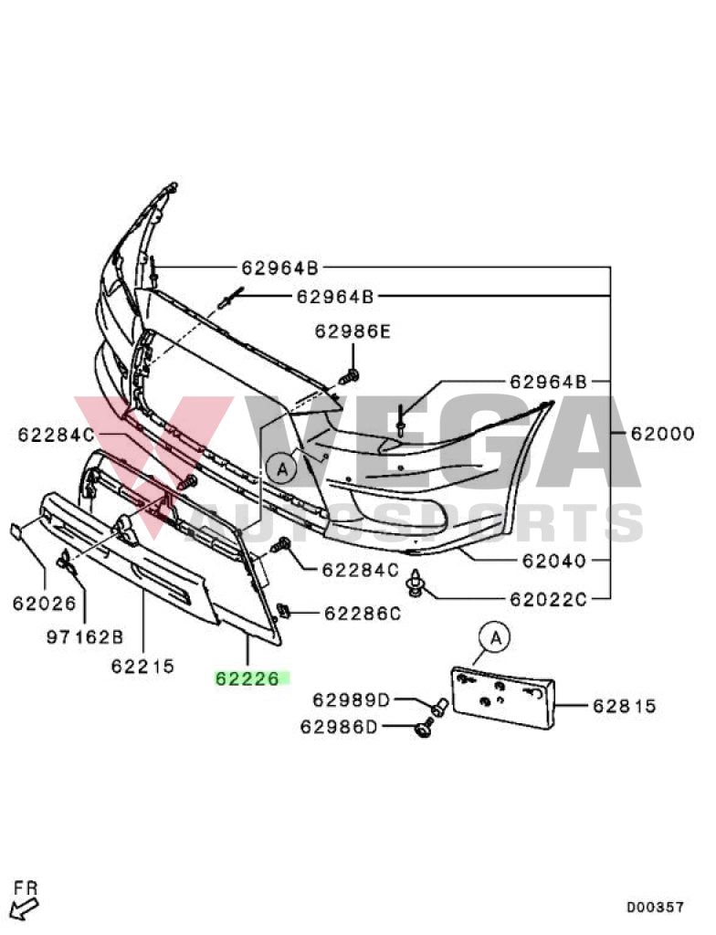 Radiator Grille Garnish to suit Mitsubishi Lancer Evolution 10 2015.08 / 2016.01 Exterior