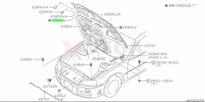 Radiator Support To Bonnet Seal Suit Nissan Skyline R34 Gtr Exterior