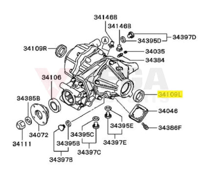 Rear Axle Seal (Ayc Diff Lhs / Rs Differential) To Suit Mitsubishi Lancer Evolution 4 - 9 Md707184