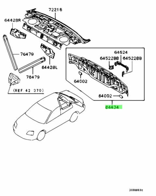 Rear Beaver Panel to suit Mitsubishi Lancer Evolution 7 / 8 / 9 5281A138 Body Panels