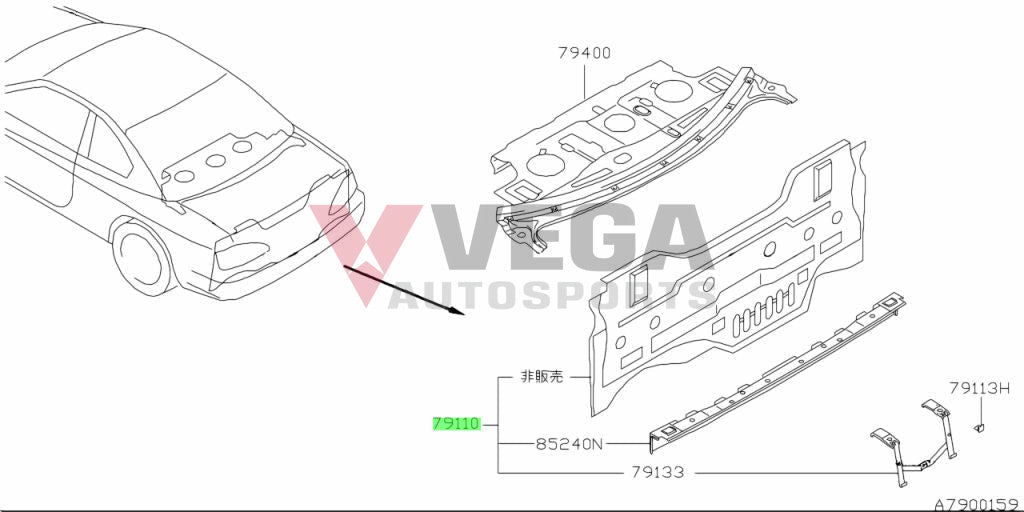 Rear Beaver Panel To Suit Nissan Silvia S15 79110-85F00 Body Panels