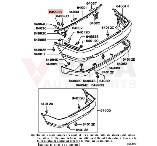 Rear Bumper Bolt M6x16 to suit Mitsubishi Lancer Evolution 5 - 9 MS240141 - Nuts / Bolts / Screws