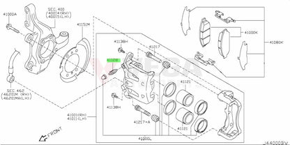 Rear Caliper Bleeder Screw to suit Nissan Silvia S13 / 180SX, S14, S15 41128-AW70A - Vega Autosports