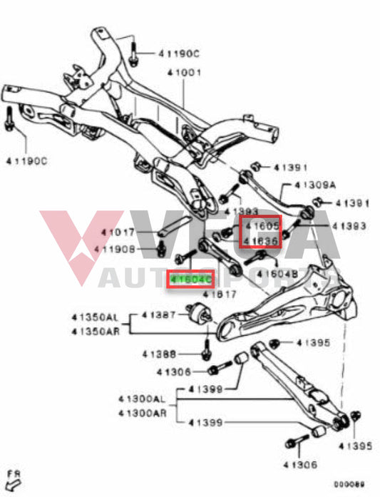 Rear Camber Bolt Kit (3-Piece) To Suit Mitsubishi Lancer Evolution 10 4117A018 Suspension