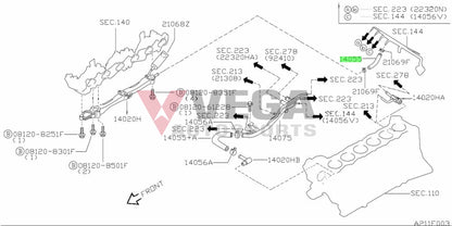 Rear Coolant Hose to suit Nissan Skyline R32 GTR RB26 14055-05U02 Cooling
