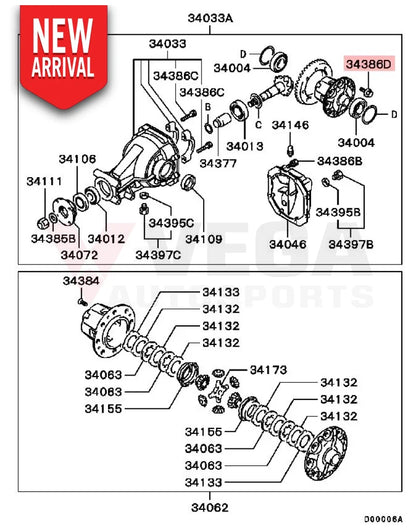 Rear Crown Wheel Bolt to suit Mitsubishi Lancer Evolution 4 - 10 RS MB092220 - Nuts / Bolts / Screws