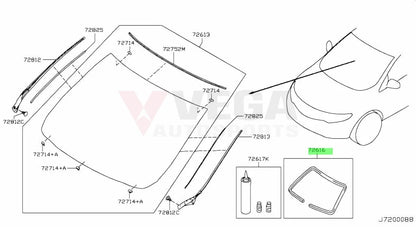 Rear Dam Seal To Suit Nissan R34 Models G2G16-89901 Body Mouldings / Seals