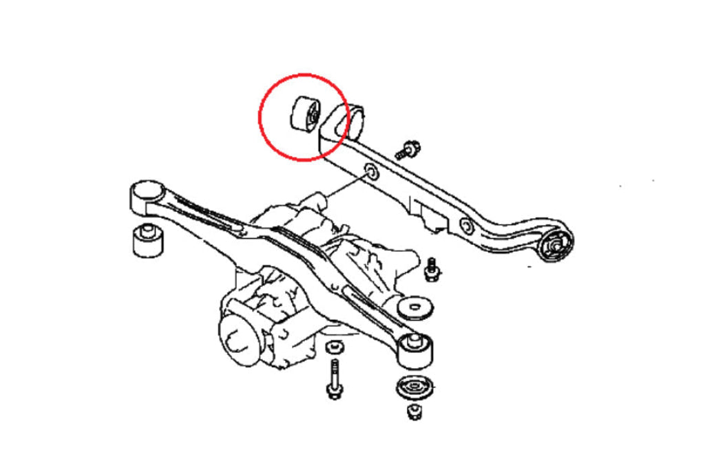Rear Diff Bush (Ralliart) To Suit Mitsubishi Lancer Evolution 1 - 9 Mn580134 Differential