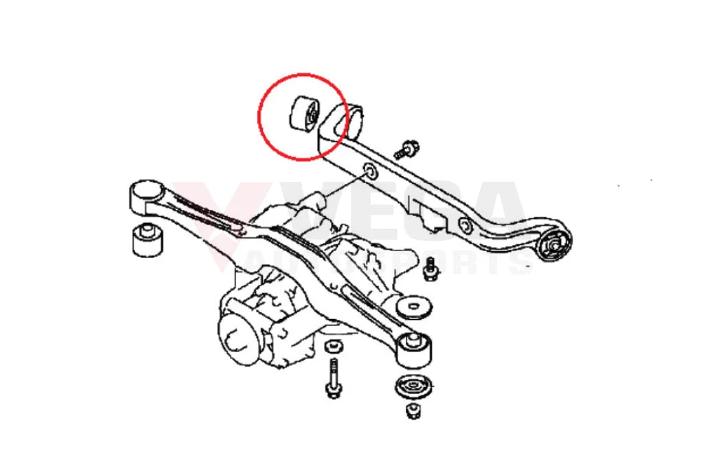 Rear Diff Bush (Ralliart) To Suit Mitsubishi Lancer Evolution 1 - 9 Mn580134 Differential