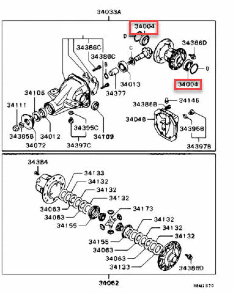 Rear Diff Lsd Rhs / Lhs To Suit Mitsubishi Lancer Evolution 5 - 10 Rs Mb393957 Differential