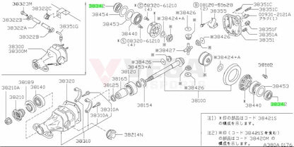 Rear Drive Shaft Diff Side Shaft Seal (R200) to suit Nissan Silvia S13/S14/S15 Skyline R32 R33 R34 38342-N3100