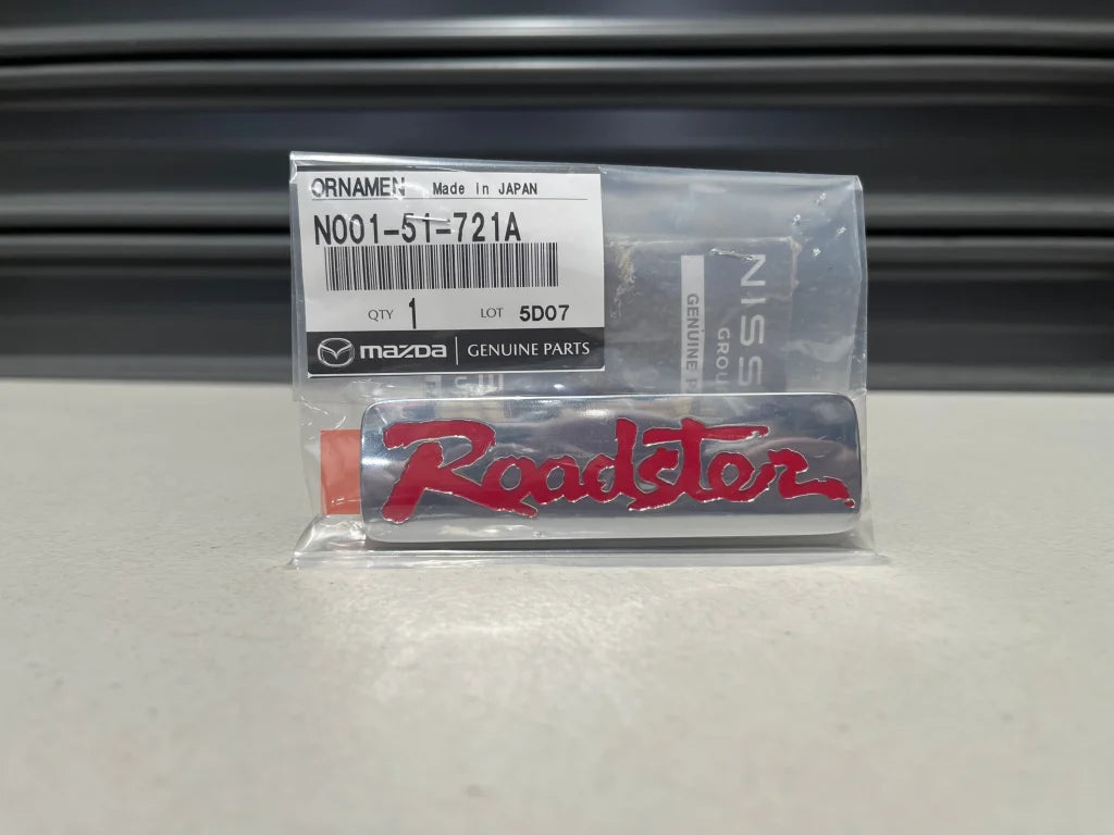 Rear Emblem ’Roadster’ to suit Mazda 5 NA8C 1990-1997 N001-51-721A Emblems Badges and Decals
