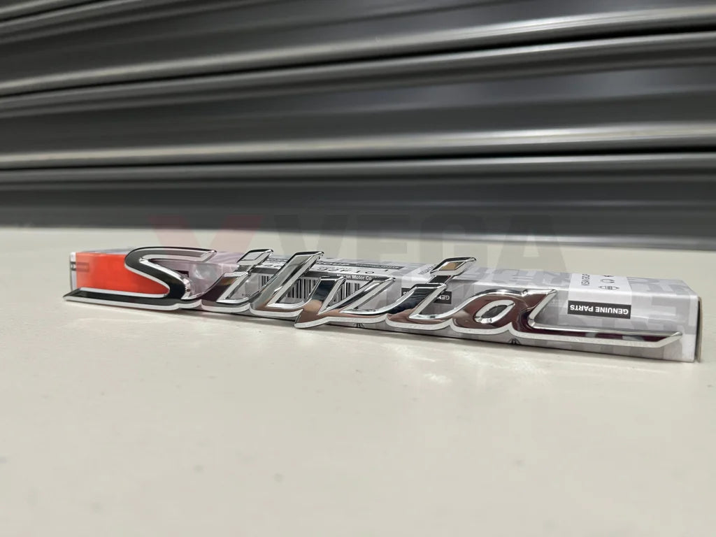 Rear Emblem Silvia Chrome To Suit Nissan S15 Models 84895-92F10 Emblems Badges And Decals