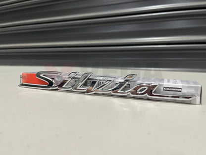 Rear Emblem Silvia Chrome To Suit Nissan S15 Models 84895-92F10 Emblems Badges And Decals