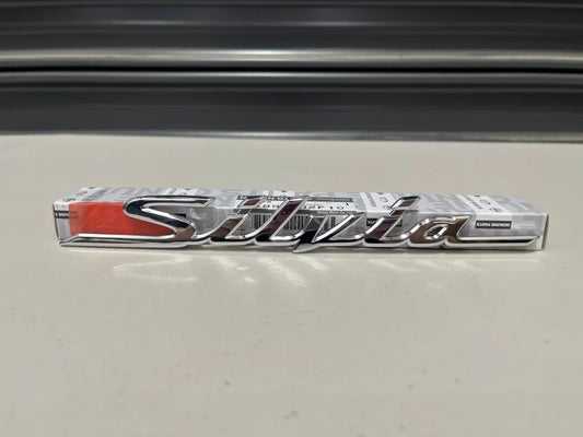 Rear Emblem Silvia Chrome To Suit Nissan S15 Models 84895-92F10 Emblems Badges And Decals