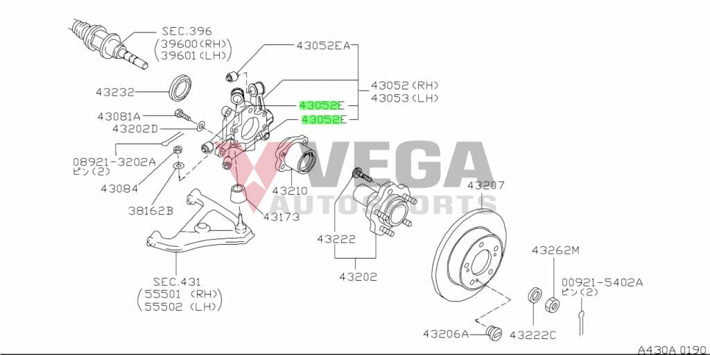 Rear Hub Knuckle To Suit Nissan R32 Gtr / R33 R34 55157-33P00 Steering And Suspension