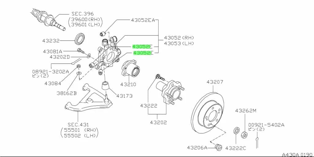 Rear Hub Knuckle To Suit Nissan R32 Gtr / R33 R34 55157-33P00 Steering And Suspension