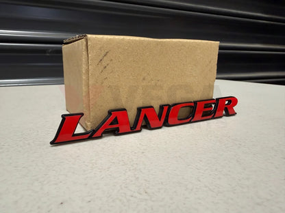 Rear ’Lancer’ Emblem to suit Mitsubishi Lancer Evolution 6 & 6.5 TME MR478299 Emblems Badges and Decals