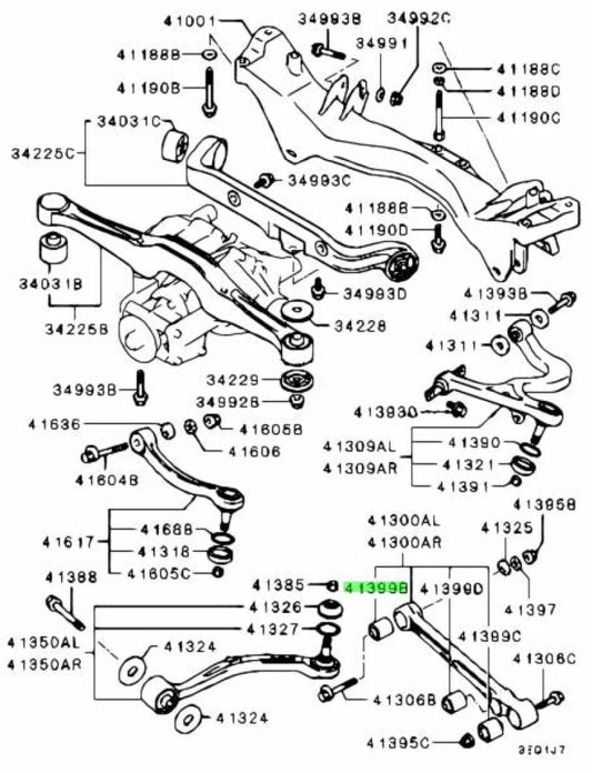 Rear Lower Control Arm (Inner) To Suit Mitsubishi Lancer Evolution 4 / 5 Mb856440 Steering And