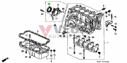 Rear Main Seal To Suit Honda D/B Series 91214-Ple-003 Engine