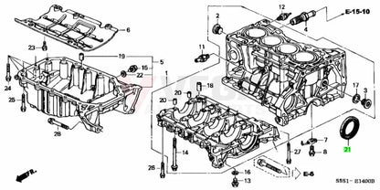 Rear Main Seal To Suit Honda K-Series 91214-Pna-014 Engine