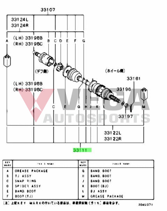 Rear Outer Cv Boot Kit To Suit Mitsubishi Lancer Evolution 4 - 6 Mr246516 Steering And Suspension